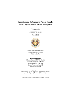 Learning and Inference in Factor Graphs with Applications to Tactile Perception