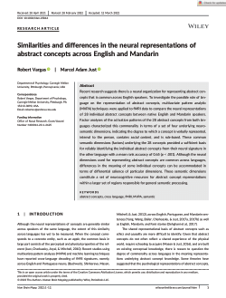Similarities and differences in the neural representations of abstract concepts across English and Mandarin