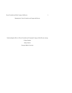 Racial Centrality and Coping with Racism
