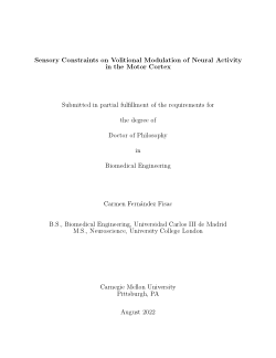 Sensory Constraints on Volitional Modulation of Neural Activity in the Motor Cortex