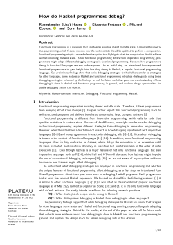 How do Haskell programmers debug?