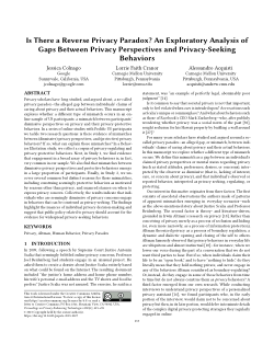 Is There a Reverse Privacy Paradox? An Exploratory Analysis of Gaps Between Privacy Perspectives and Privacy-Seeking Behaviors