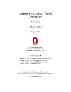 Learning via Visual-Tactile Interaction