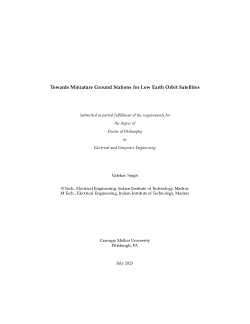 Towards Miniature Ground Stations for Low Earth Orbit Satellites