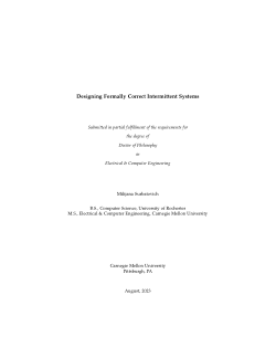 Designing Formally Correct Intermittent Systems