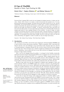 A Cup of ChaiSQL: Benefits of Type Checking for SQL