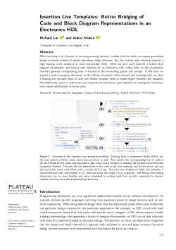 Insertion Live Templates: Better Bridging of Code and Block Diagram Representations in an Electronics HDL