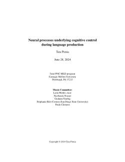 Neural processes underlying cognitive control  during language production