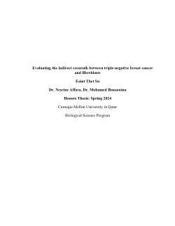 Evaluating the indirect crosstalk between triple-negative breast cancer  and fibroblasts