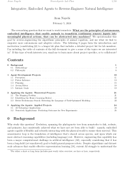 Integrative, Embodied Agents to Reverse-Engineer Natural Intelligence