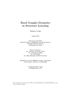 Basal Ganglia Dynamics in Structure Learning