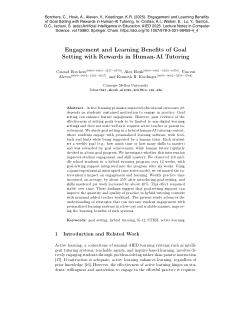 Engagement and Learning Benefits of Goal Setting with Rewards in Human-AI Tutoring