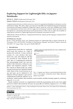 Exploring Support for Lightweight DSLs in Jupyter Notebooks