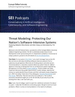 Threat Modeling: Protecting Our Nation’s Software-Intensive Systems