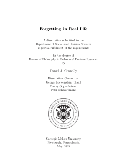 Forgetting in Real Life