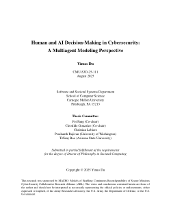 Human and AI Decision-Making in Cybersecurity: A Multiagent Modeling Perspective