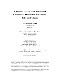 Automatic Inference of Behavioral Component Models for ROS-Based Robotics Systems