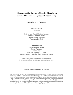Measuring the Impact of Profile Signals on Online Platform Integrity and User Safety