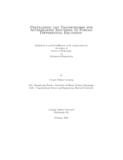 Pretraining and Transformers for Accelerating Solutions to Partial Differential Equations