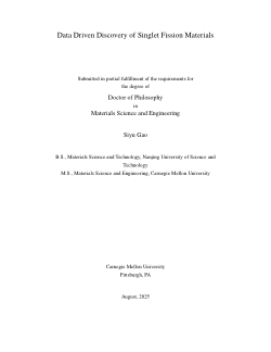 Data Driven Discovery of Singlet Fission Materials