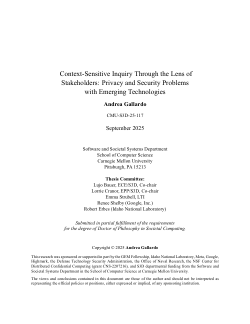 Context-Sensitive Inquiry Through the Lens of Stakeholders: Privacy and Security Problems with Emerging Technologies