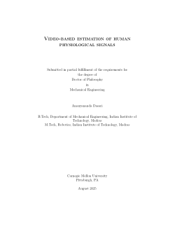 Video-based estimation of human physiological signals