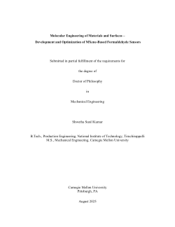 Molecular Engineering of Materials and Surfaces – Development and Optimization of MXene-Based Formaldehyde Sensors