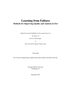Learning from Failures - Methods for Improving Quality and Analysis in Test