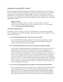 decarbSTEEL (Decarbonizing Steelmaking TechnoEconomic EvaLuation) Tool Version 5