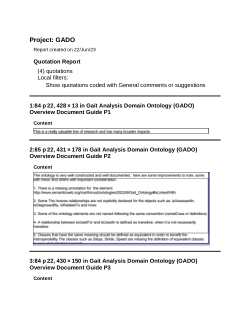 Development of a domain ontology for decision dupport in the treatment of Gait-related diseases