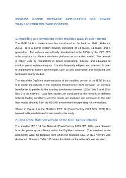 IEC61850 goose message application for power transformer voltage control