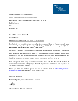 Effective framework to reduce construction waste in South Africa
