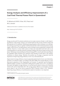 Exergy analysis and efficiency improvement of a coal fired thermal power plant in Queensland