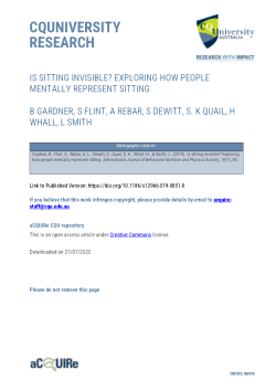 Is sitting invisible? Exploring how people mentally represent sitting