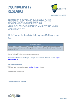 Preferred electronic gaming machine environments of recreational versus problem gamblers: An in-venue mixed methods study