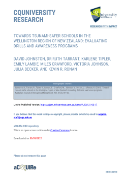 Towards tsunami-safer schools in the Wellington region of New Zealand: Evaluating drills and awareness programs