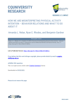 How we are misinterpreting physical activity intention - behavior relations and what to do about it
