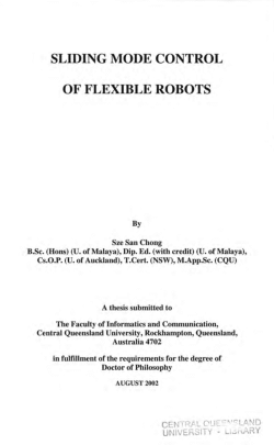 Sliding mode control of flexible robots