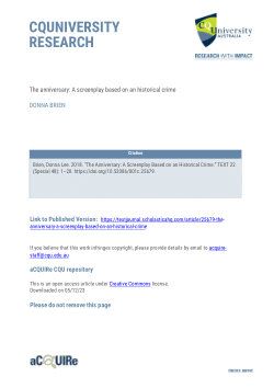 The anniversary: A screenplay based on an historical crime