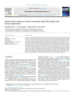 Detection and counting of root-knot nematodes using YOLO models with mosaic augmentation