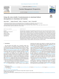 Going the extra (s)mile: Countermeasures to emotional labour dysregulation in Australian reef tourism