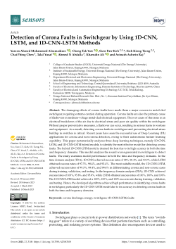 Detection of corona faults in switchgear by ssing 1D-CNN, LSTM, and 1D-CNN-LSTM methods