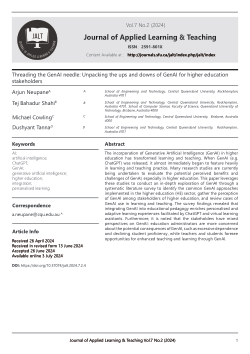 Threading the GenAI needle: Unpacking the ups and downs of GenAI for higher education stakeholders