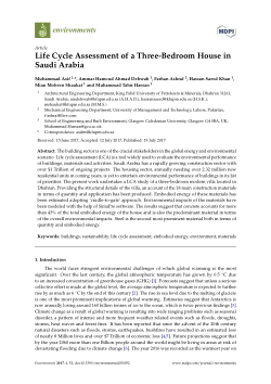 Life cycle assessment of a three-bedroom house in Saudi Arabia