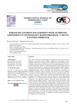 Enhancing student engagement with authentic assessment in technology-based program: A multi-faceted approach