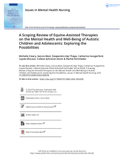 A scoping review of equine-assisted therapies on the mental health and well-being of autistic children and adolescents: Exploring the possibilities
