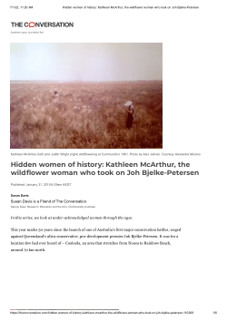 Hidden women of history: Kathleen McArthur, the wildflower woman who took on Joh Bjelke-Petersen