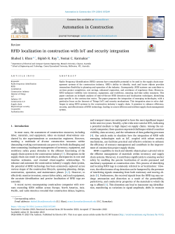 RFID localization in construction with IoT and security integration