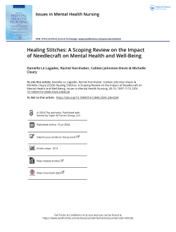 Healing stitches: A scoping review on the impact of needlecraft on mental health and well-being