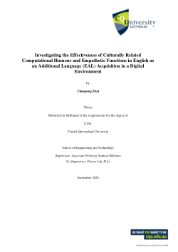 Investigating the Effectiveness of Culturally Related Computational Humour and Empathetic Functions in English as an Additional Language (EAL) Acquisition in a Digital Environment